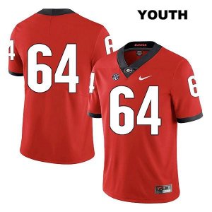 Youth Georgia Bulldogs NCAA #64 David Vann Nike Stitched Red Legend Authentic No Name College Football Jersey NME4354EK